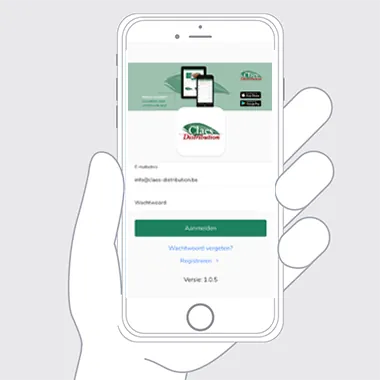 Nieuwe app aanmeldingspagina