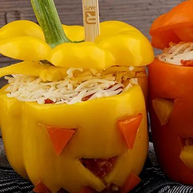 Recept gevulde Halloween paprika's