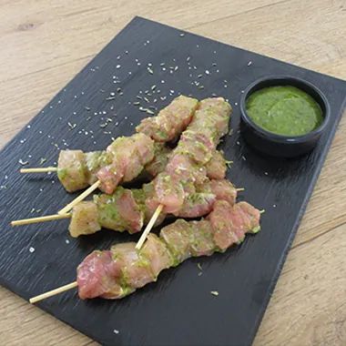 Souvlaki's met kruiden Willy marinade