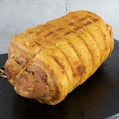 Buikspek met rolladekoord of slagerstouw