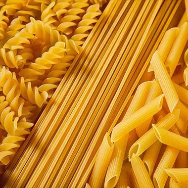 Pasta of deegwaren in detail