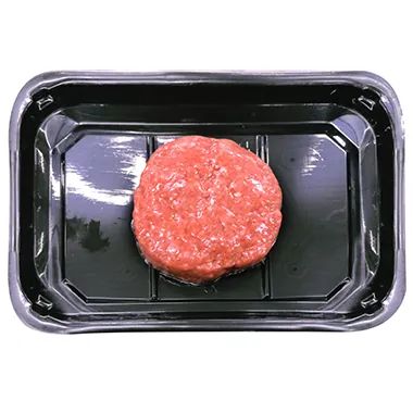 Skin verpakking met hamburger op PP schaal