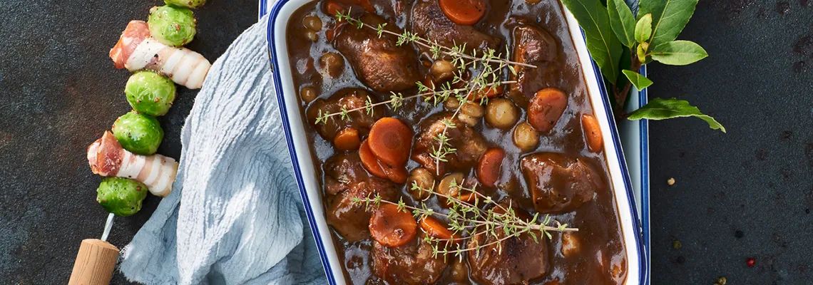 Kalkoen in een originele wildsaus.