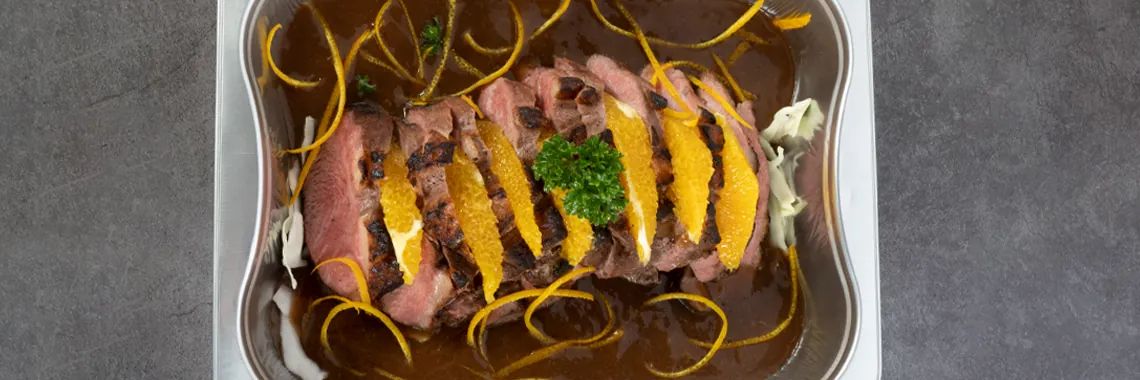 Canard à l'orange avec un petit plus