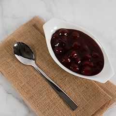De fruitige finesse van krieken in een volle saus