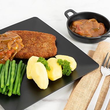 Schnitzel in een krokant jasje Qualit&eacute; d'Or