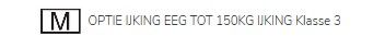 Optie ijking weegschalen